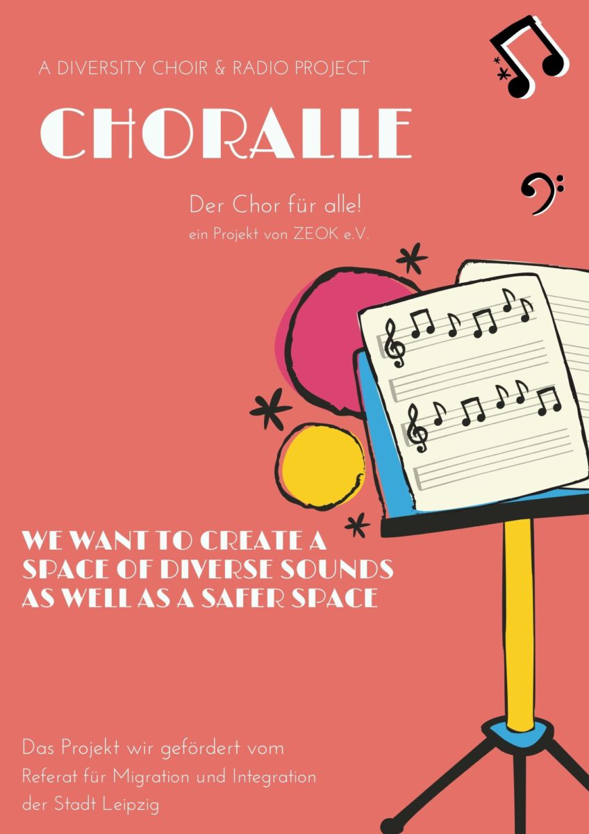 Plakat Choralle, Aufruf für Sänger:innen