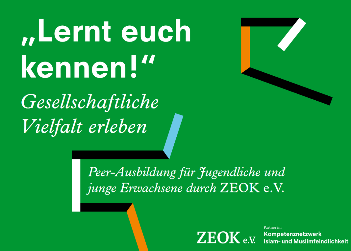 Flyer Aufschrift "Lernt Euch kennen"