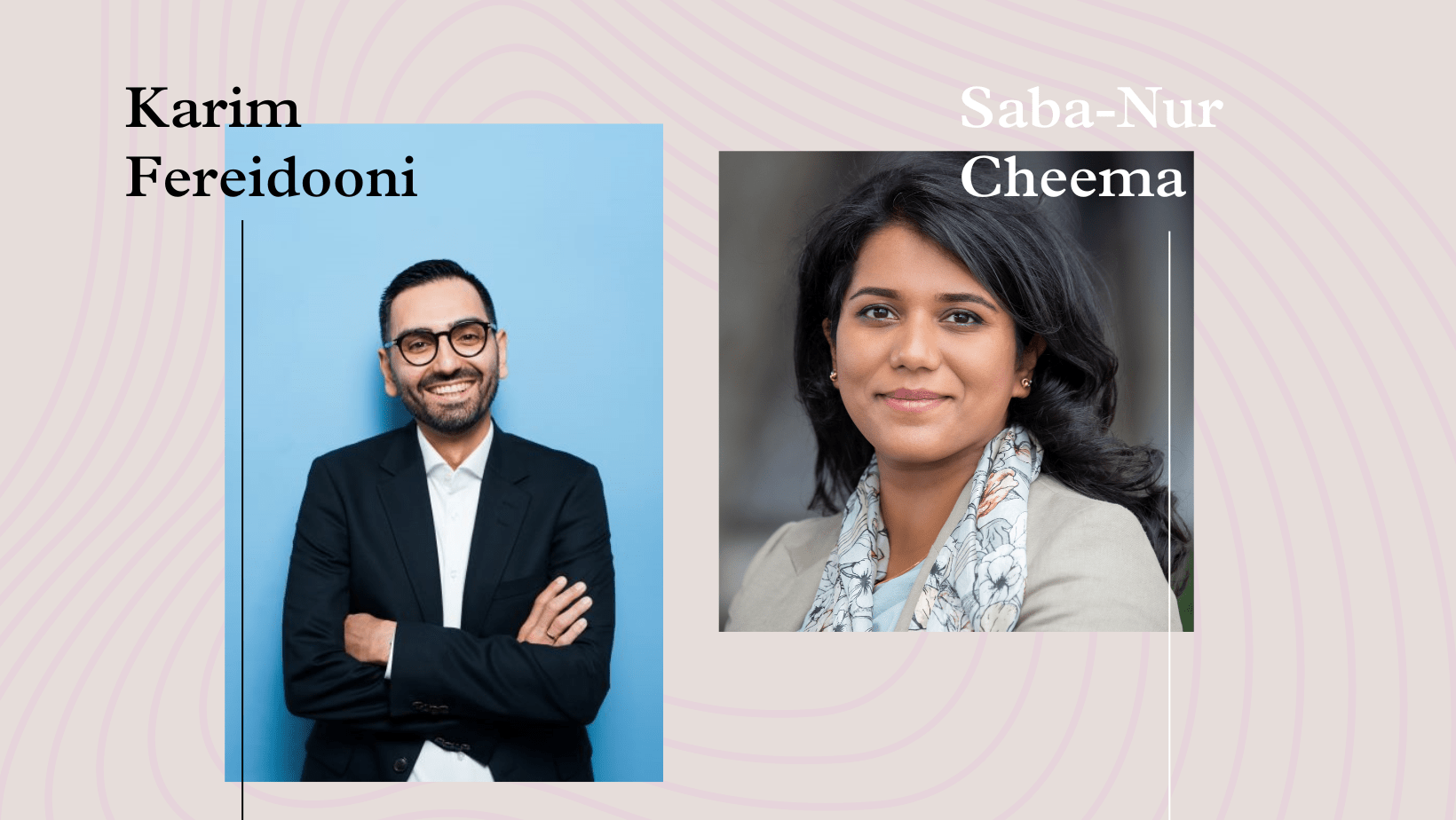 Portraits von Karim Fereidooni und Saba-Nur Cheema