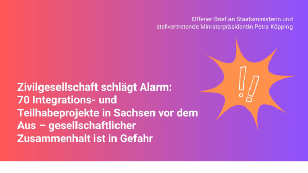 Offener Brief zu den zahlreichen Ablehnungen in der Richtlinie Integrative Maßnahmen