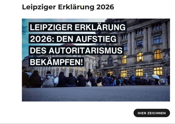 Leipziger Erklärung 2026: Den Aufstieg des Autoritarismus bekämpfen
